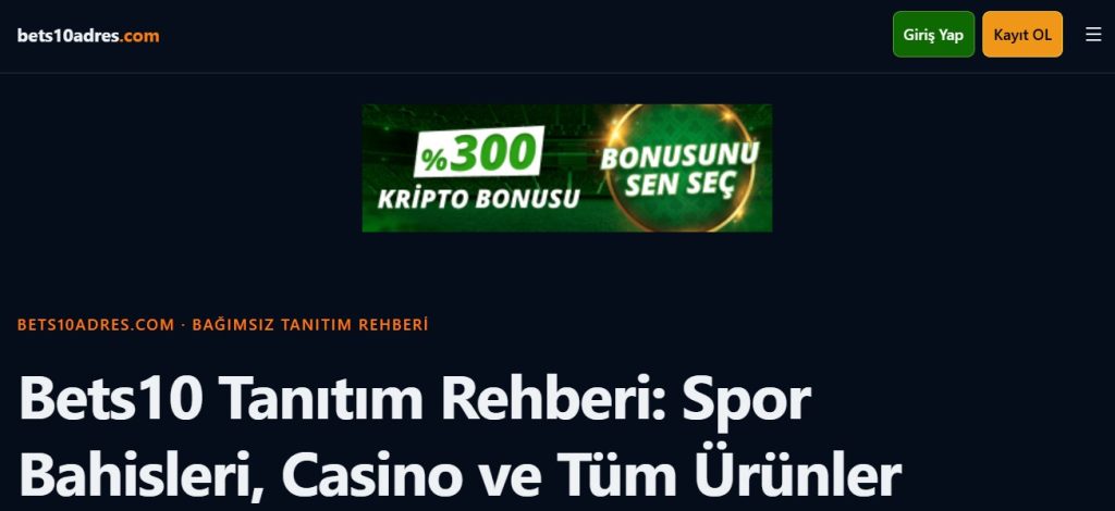 Bets10adres.com Online Oldu